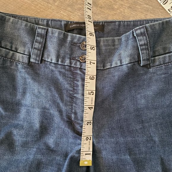 VTG Express Design Studio US Women's Sz 4 Y2K Correspondent Denim Trouser Jeans - Picture 10 of 11